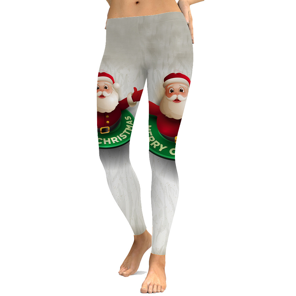 SZ60236 Womens Santa Claus 3D printed leggings